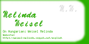 melinda weisel business card